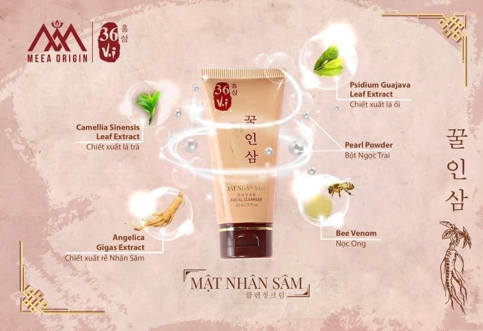 [HCM]SỮA RỬA MẶT MẬT  NHÂN SÂM 36 VỊ MEEA