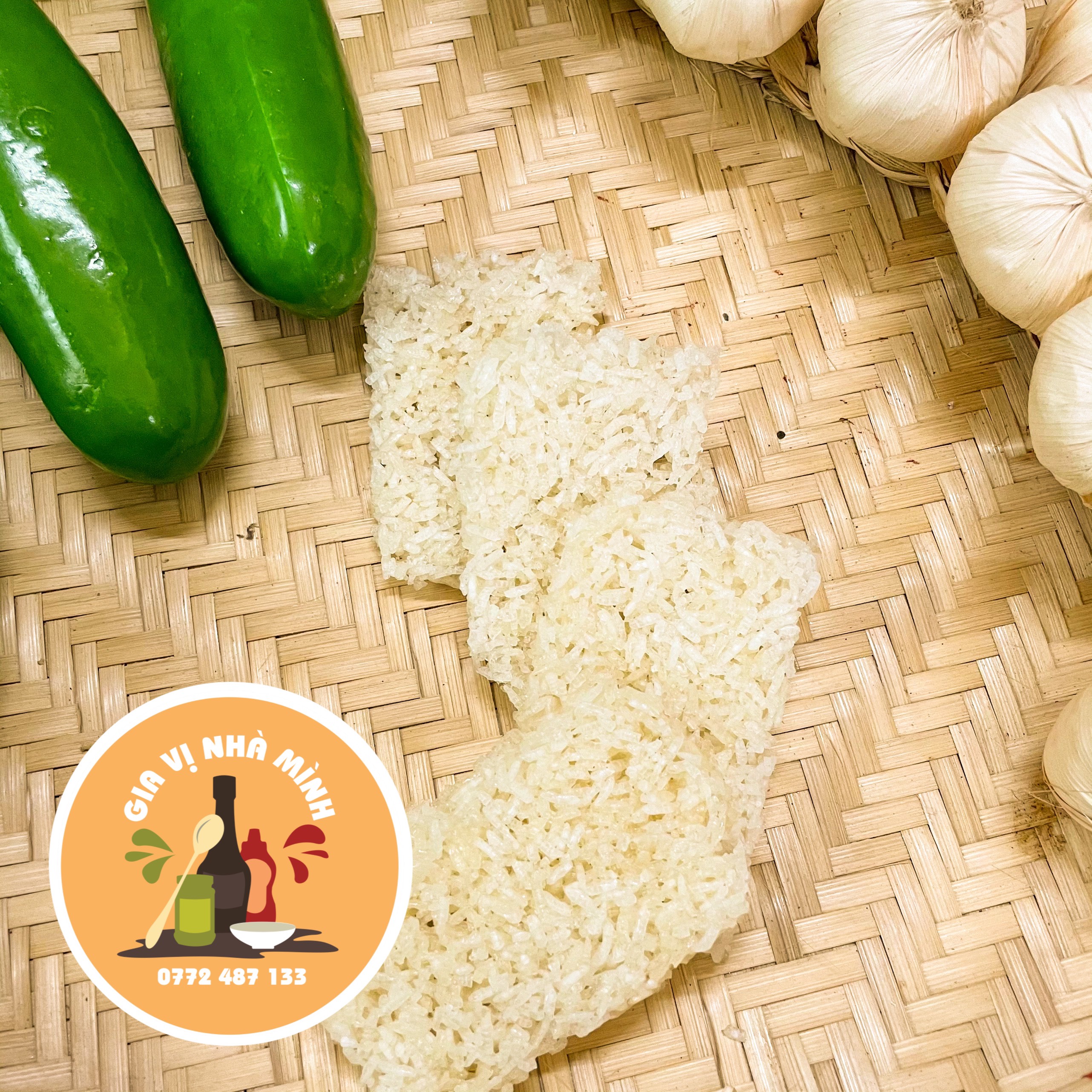 Cơm cháy vuông chưa chiên gói 500gr -1kg