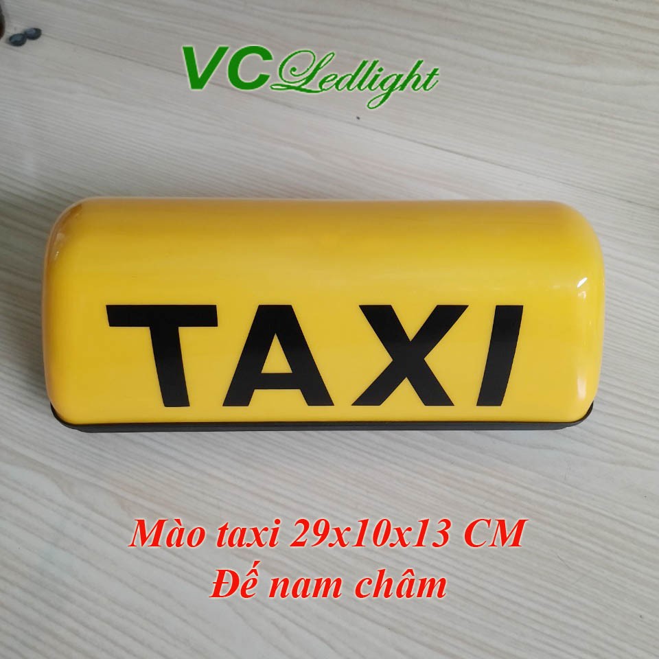 mào taxi - có đèn - đế nam châm (màu vàng)