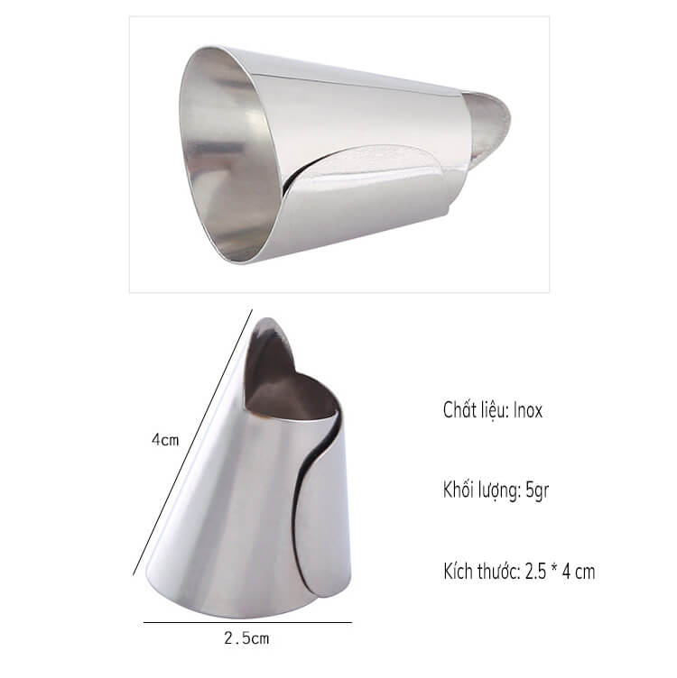 Dụng Cụ Tách Hạt Bọc Ngón Tay Inox Đa Dụng Hamart (Bóc rau củ quả, tách vỏ ngũ cốc, chống đứt tay...)