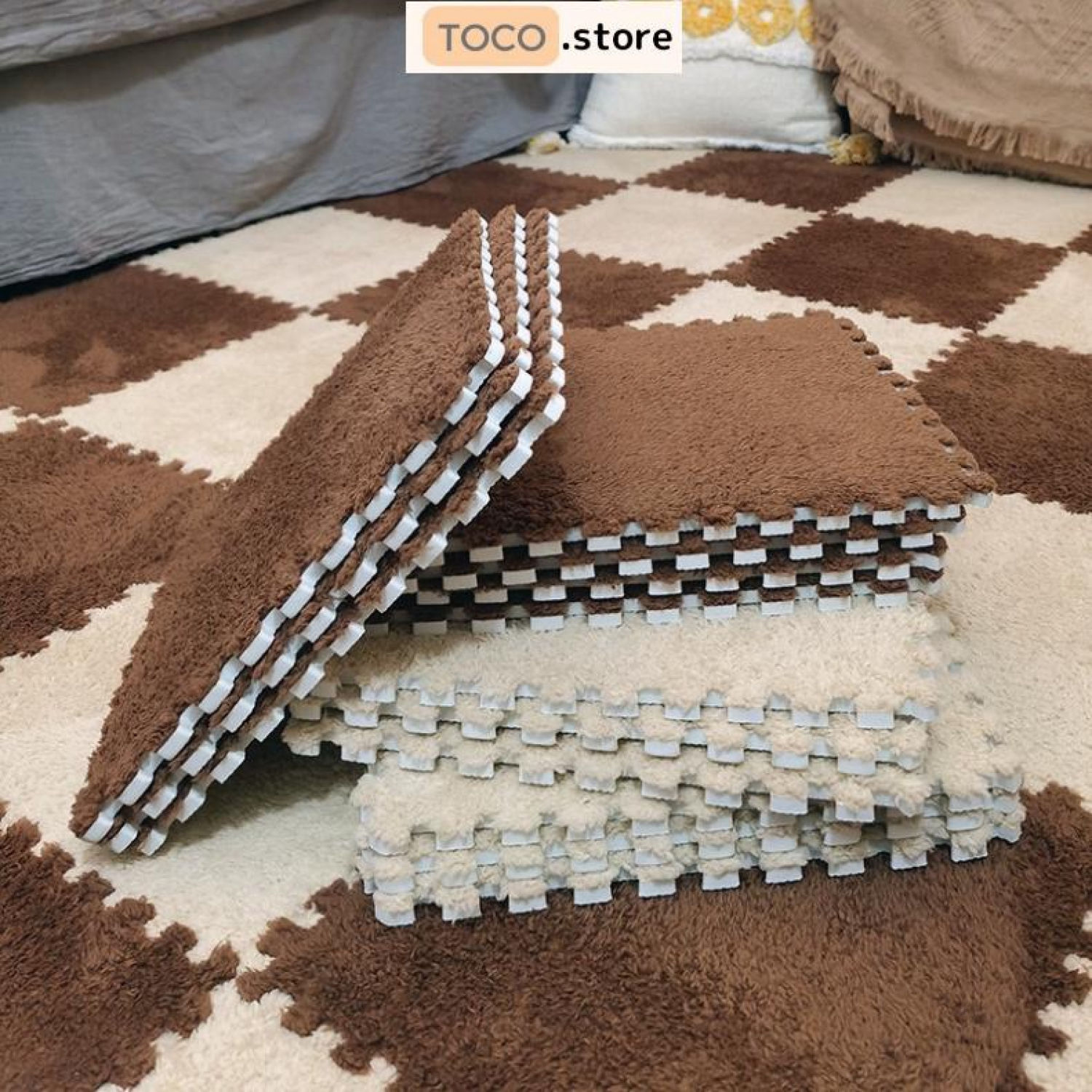 Thảm Xốp ɡhép Lông TOCO 30x30cm