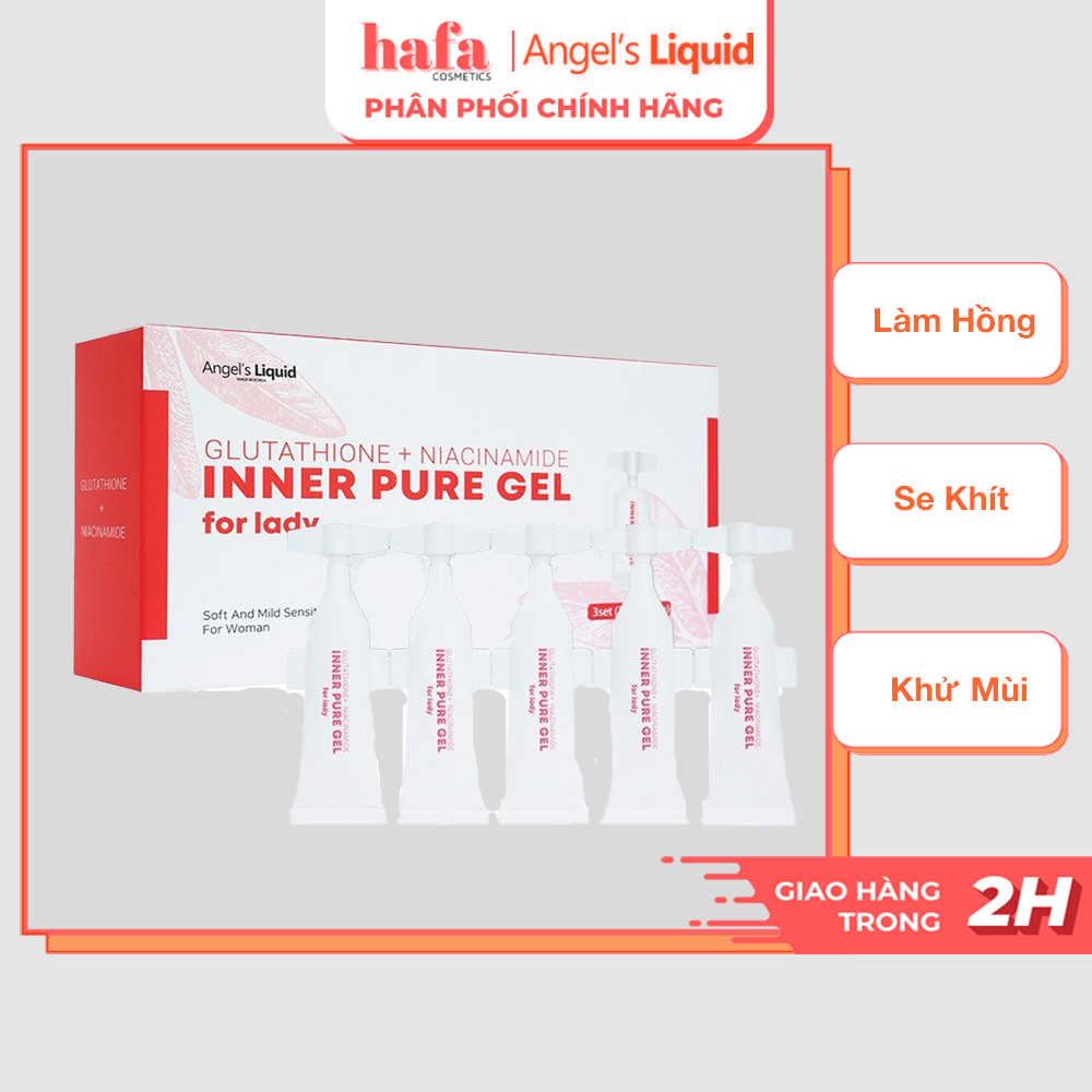 Siêu Tinh Chất Làm Hồng Se Khít Vùng Kín Angel's Liquid Glutathione Plus Niacinamide Inner Pure Gel 2ml _ Angel's Liquid Chính Hãng