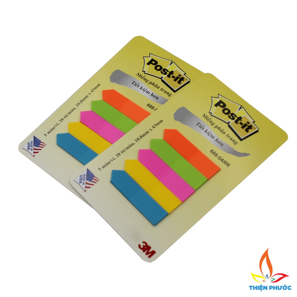 Note Paper 5 Colors Plastic Post It 3m Sukado Note3M