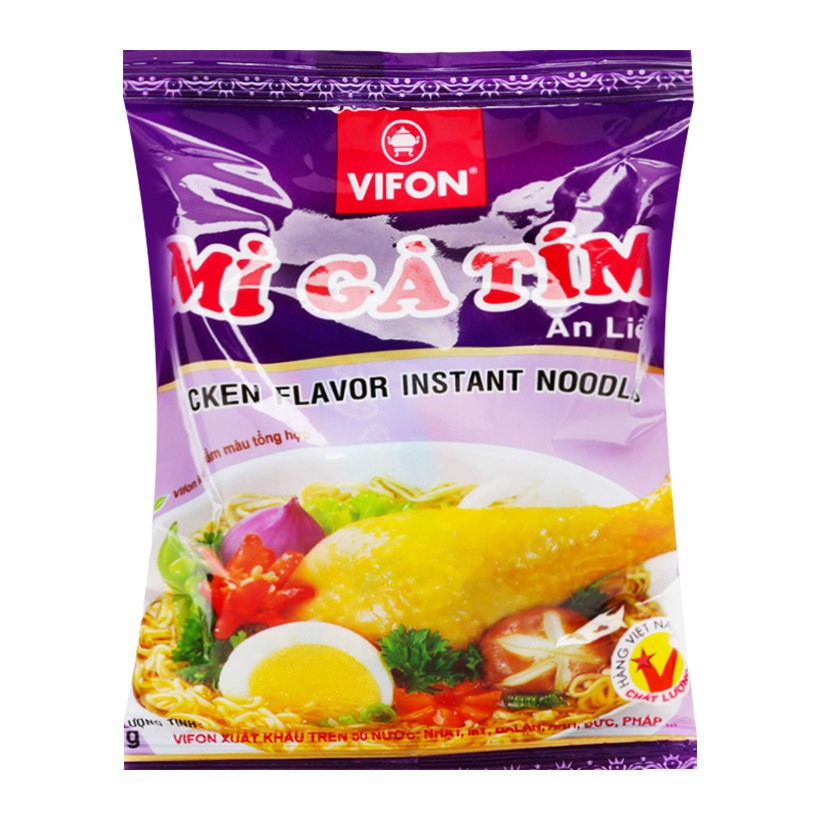 10 gói mì gà tím cao cấp vifon gói 75g