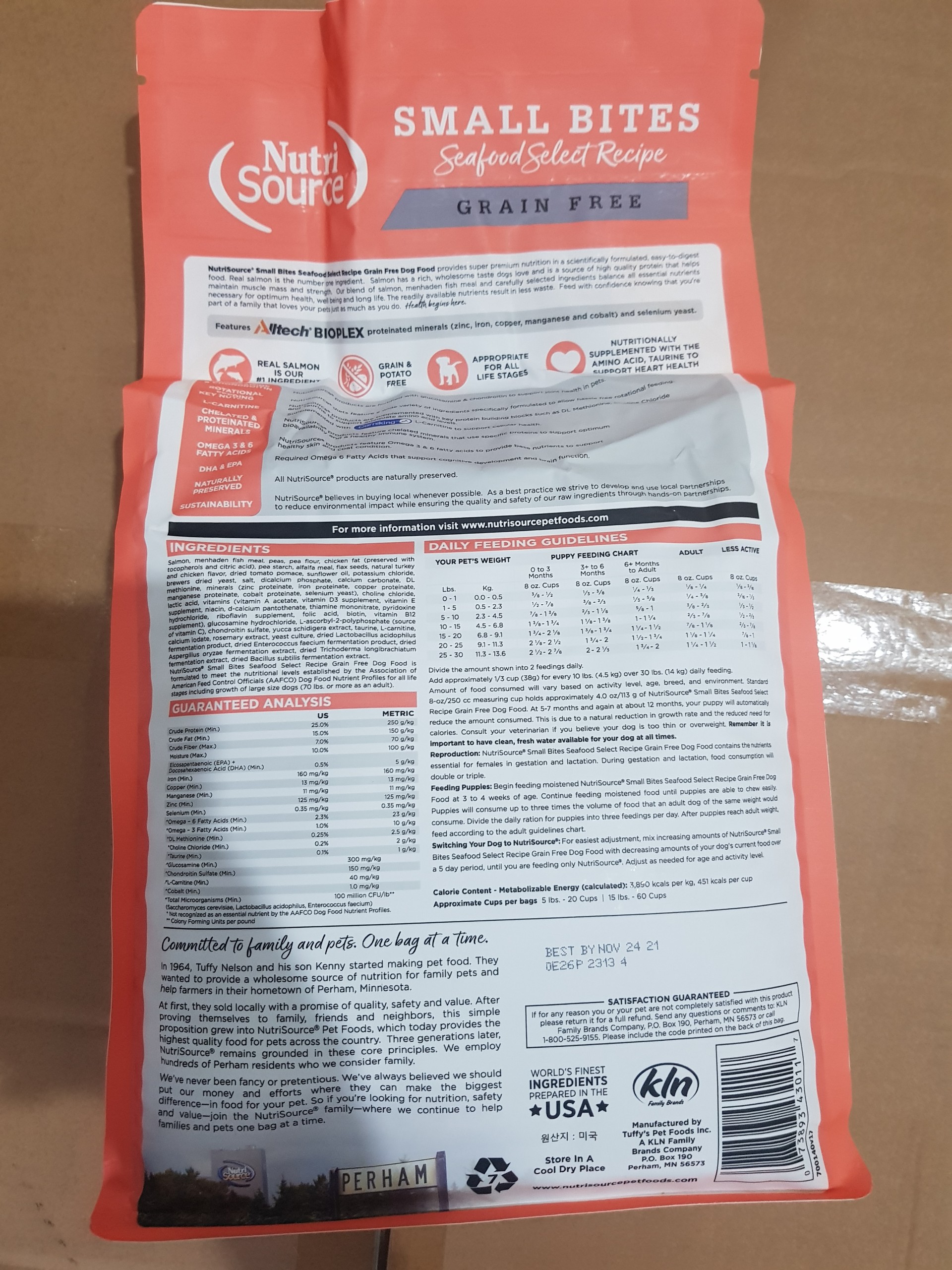 Thức ăn hạt cho chó NUTRISOURCE Small Bites Seafood Select Grain Free - [Nông Trại Thú Cưng]