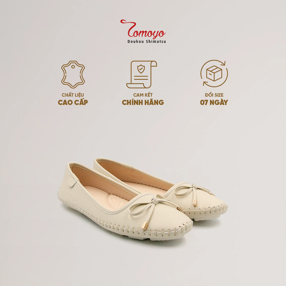 SIÊU SALE 6.6 | Giảm 30% đơn 199k - Giày Búp Bê Nữ Đính Nơ Tomoyo TMW32209