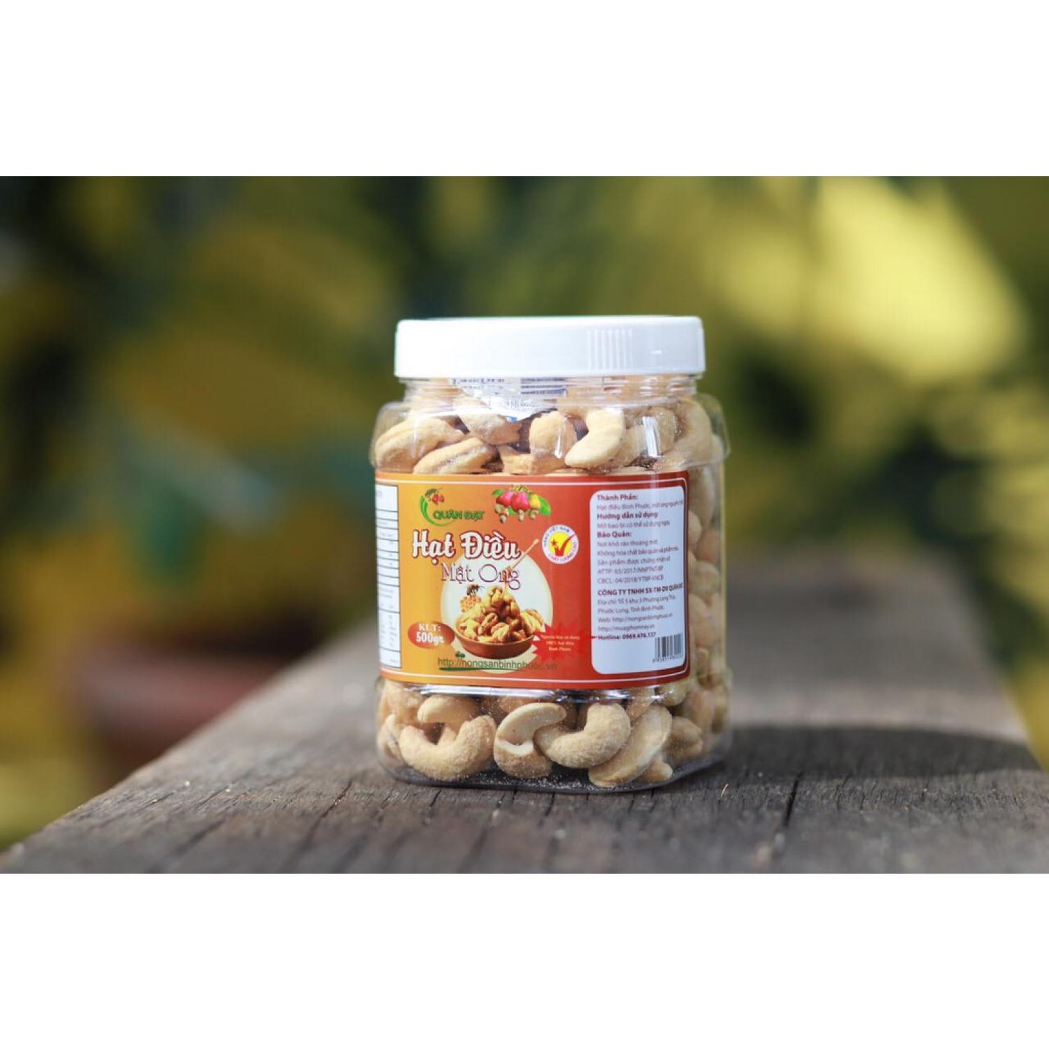 Combo 2 hộp hạt điều mật ong Quân Đạt 450g