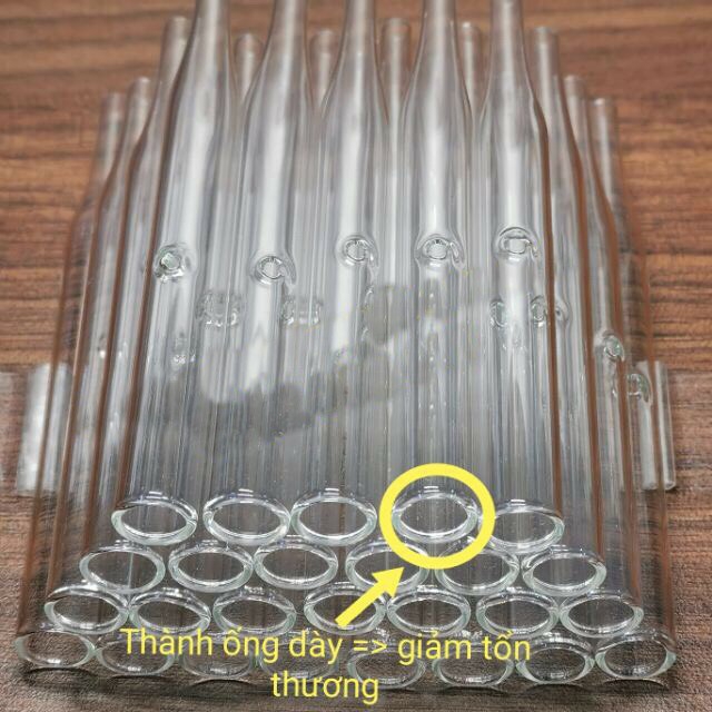 10 ống hút mụn thủy tinh sử dụng hút mụn