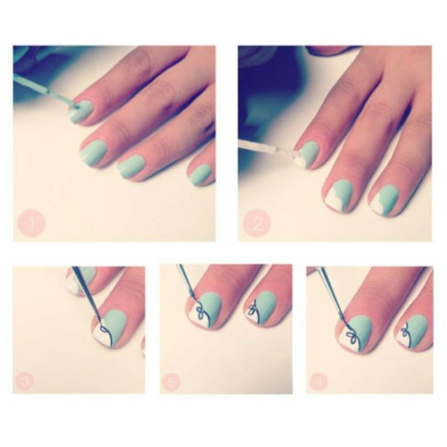 Cọ 3 cây vẽ móng, bộ cọ vẽ nét MOON NAIL