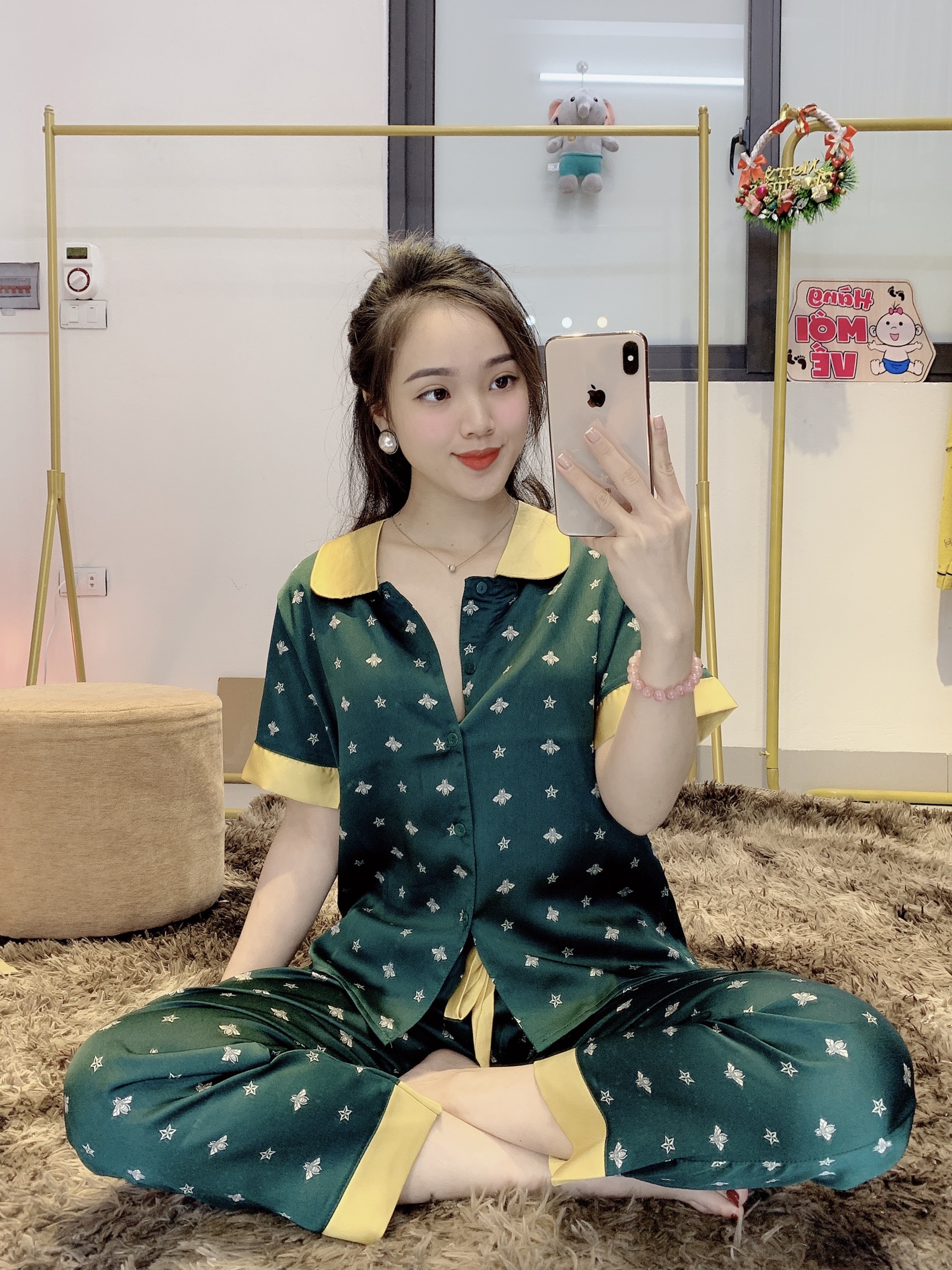 Bộ pijama Lụa Jume Tay Ngắn Quần Dài