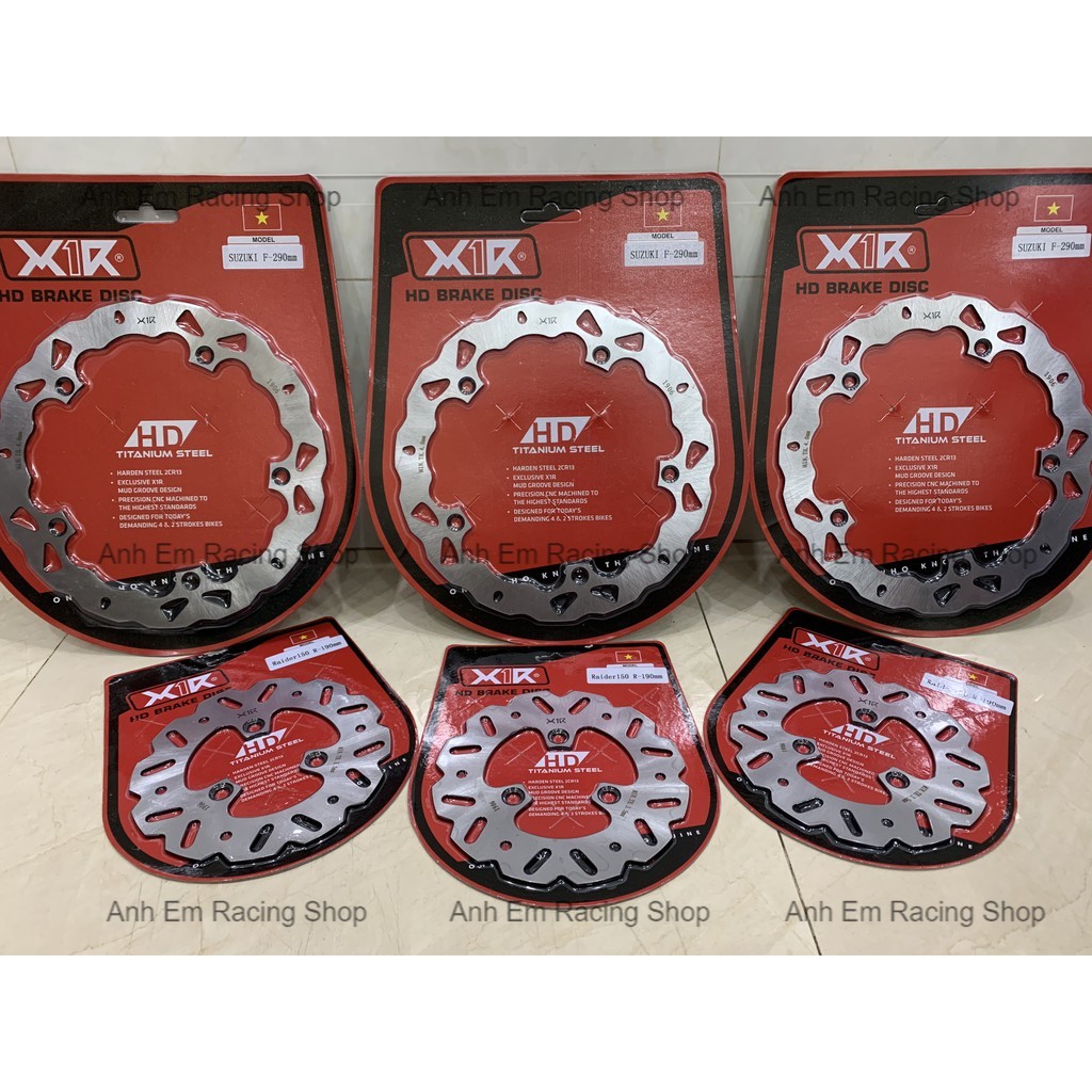 Cặp Đĩa X1R Mẫu 2022 Chính Hãng Lắp Satria
