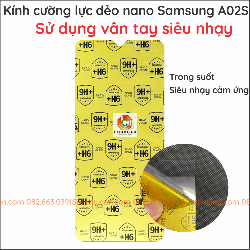 Dán cường lực Samsung A02s A03s màn hình dẻo nano