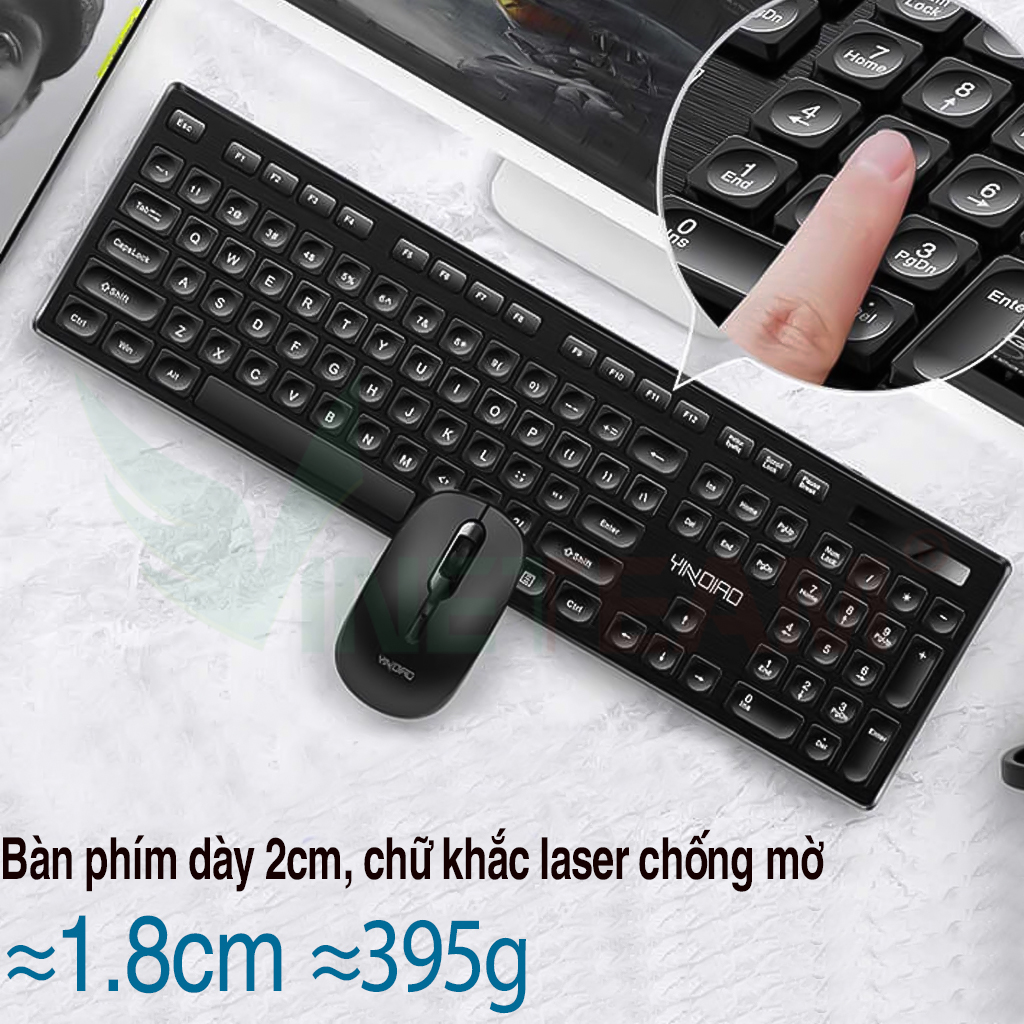 Bàn phím và chuột không dây yindiao v3max công nghệ tiết kiệm pin -dc4744