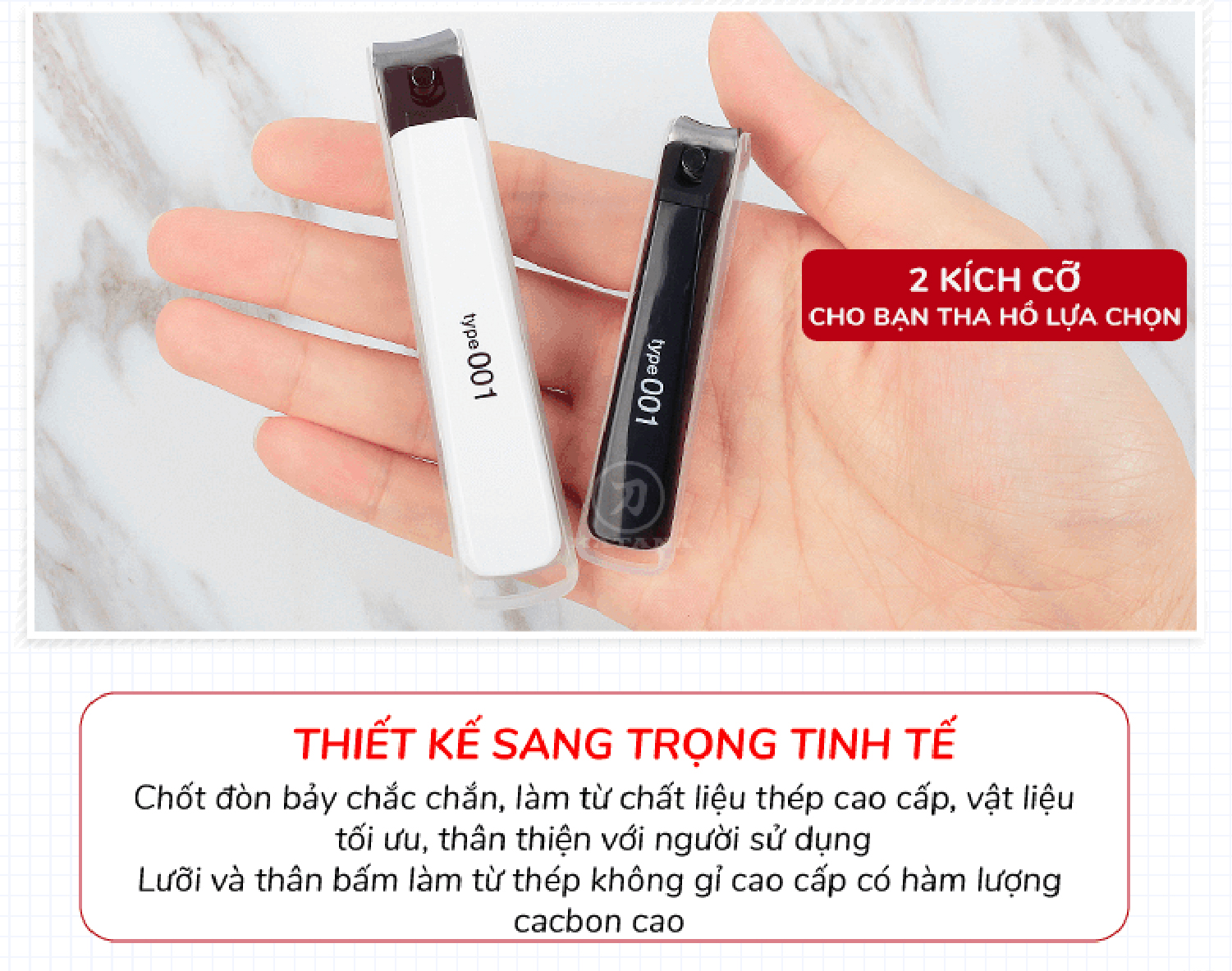 Bấm móng tay cao cấp Nhật KAI-001L màu đen KE0123