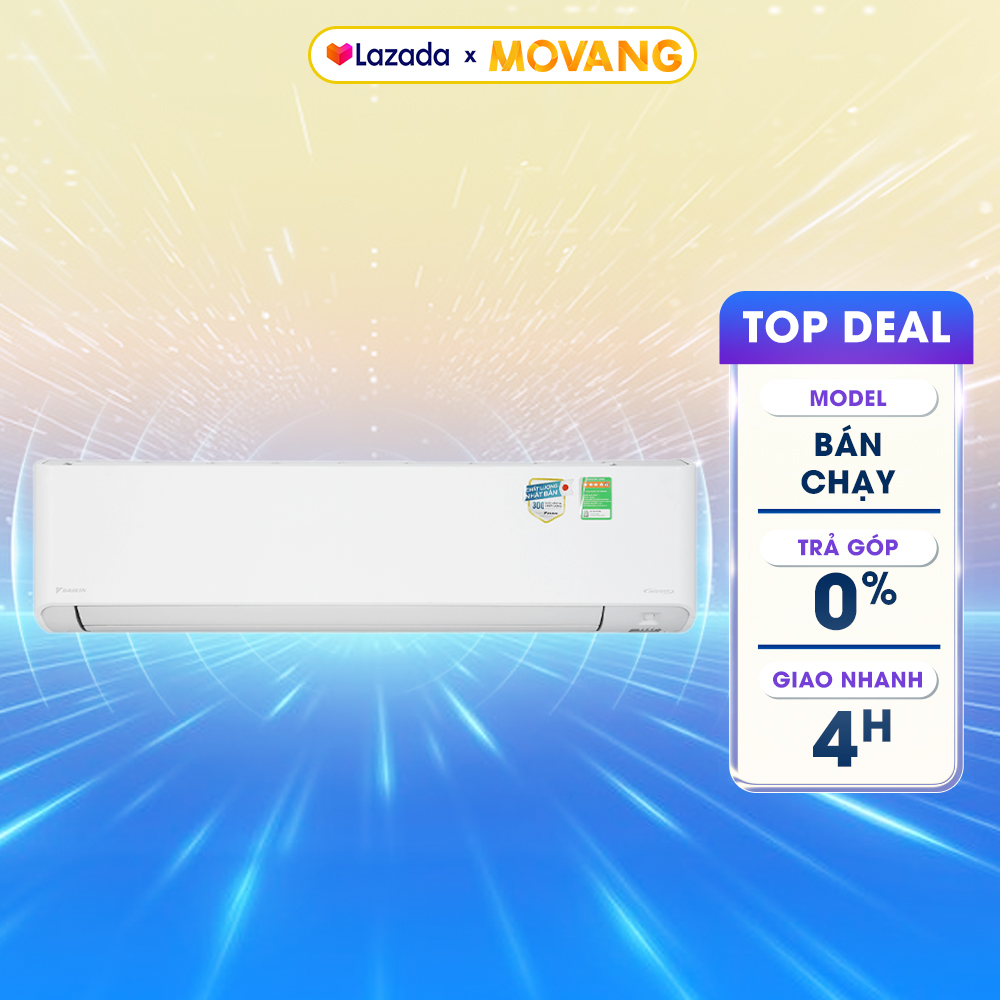 [GIAO TẠI HCM] - Máy lạnh Daikin 1 chiều Inverter 2.5 HP FTKZ60VVMV - Công suất 20.500 BTU - Công nghệ làm lạnh nhanh Powerful