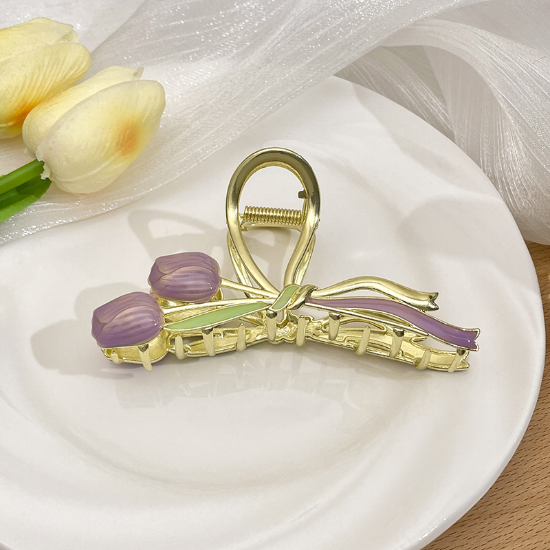 Sen super fairy flower clip 2023 new shark clip back head plate hair clip high-quality temperament hair accessories