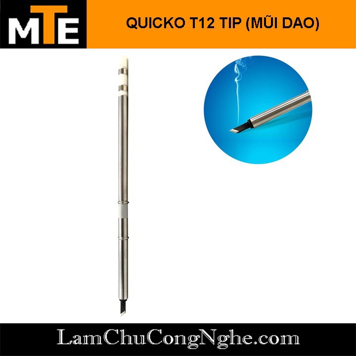 Mũi hàn dao, TIP hàn Quicko T12-K đen LOẠI TỐT 75W sử dụng cho trạm hàn T12