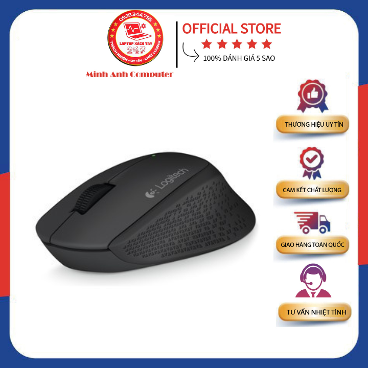 Mouse Ko Dây Logitech Laser M280 Bảo Hành 6 Tháng