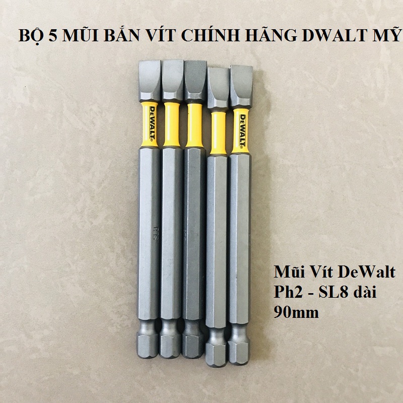 Mũi Vít DWalt đầu dẹt Sl8 - 90mm