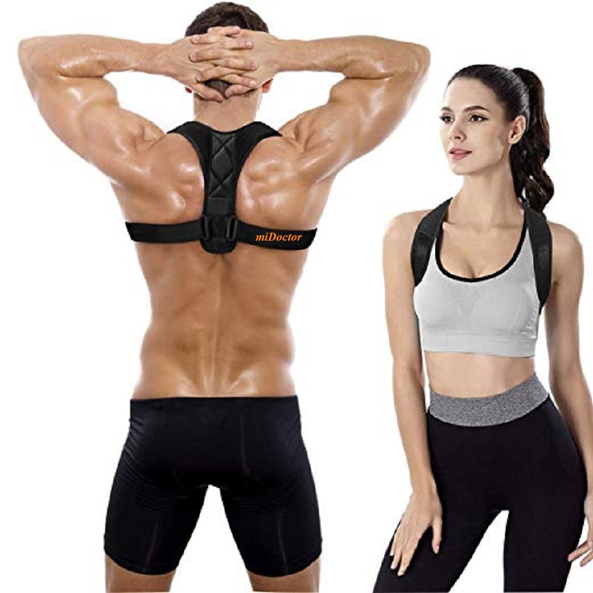 Đai Chống Gù Lưng Cho Người Lớn Nam Nữ Thiết Kế Đặc Biệt, Đai Định Hình Cột Sống, Chỉnh Tư Thế Lưng Cao Cấp - Phù Hợp Với Mọi Độ Tuổi - Chữa Hiệu Quả Chứng Gù Lưng, Lưng Tôm, Chất Liệu Mềm Mại, Nhãn Hiệu Midoctor