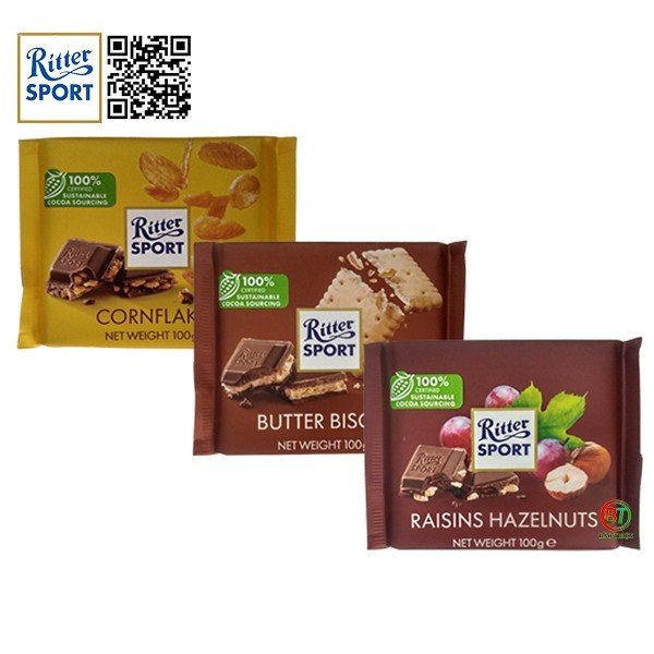 Socola hiệu Ritter Sport Đức thanh 100g