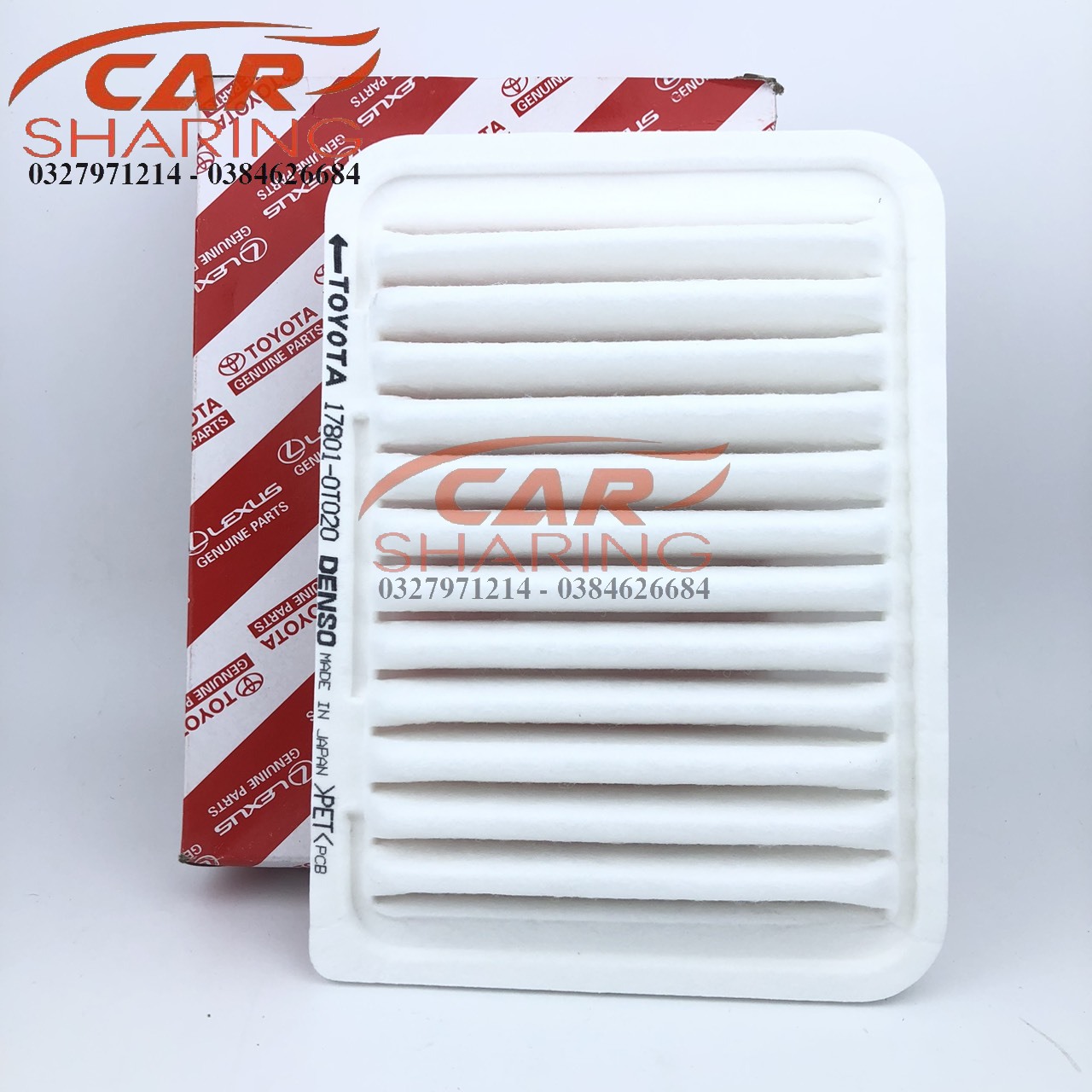 Lọc gió động cơ dành cho xe Toyota Vios, Altis, Yaris 2008-2013 Mã 17801- 0T020