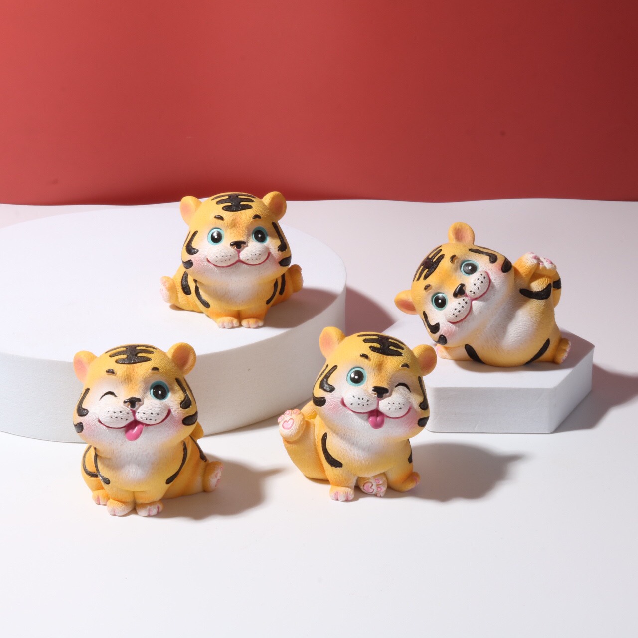 Bộ 4 chú hổ con mini trang trí