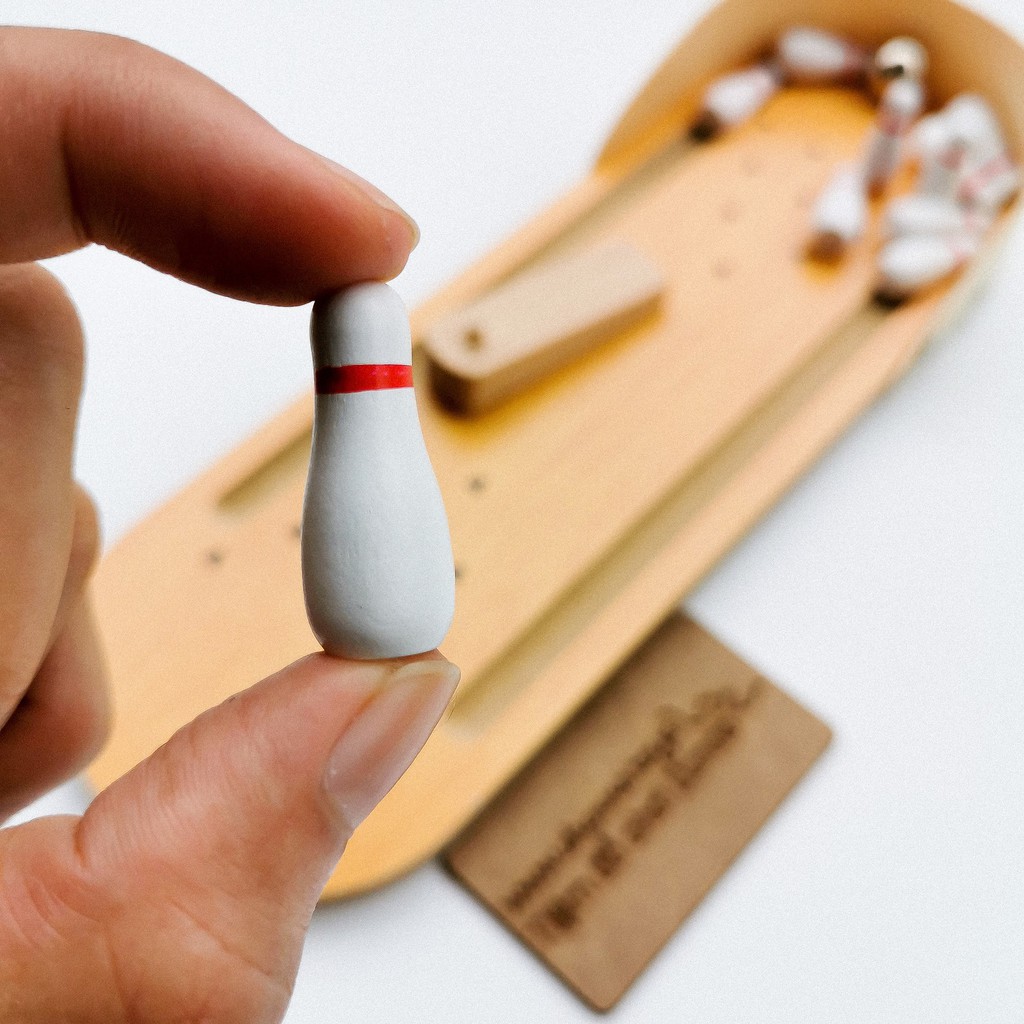 Bộ đồ chơi bo ing kệ bowling gỗ mini cho bé SJV