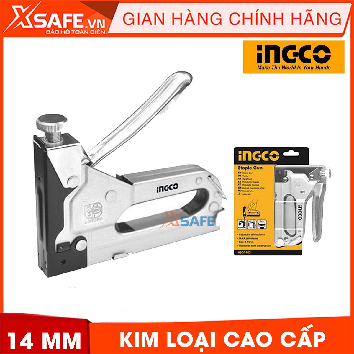 Nippers Press pin U 4-14mm ingco HSG1403 is made from high-grade metal. Nippers Press pin ingco design small họn easy press is 3 type of nail-genuine product xsafe