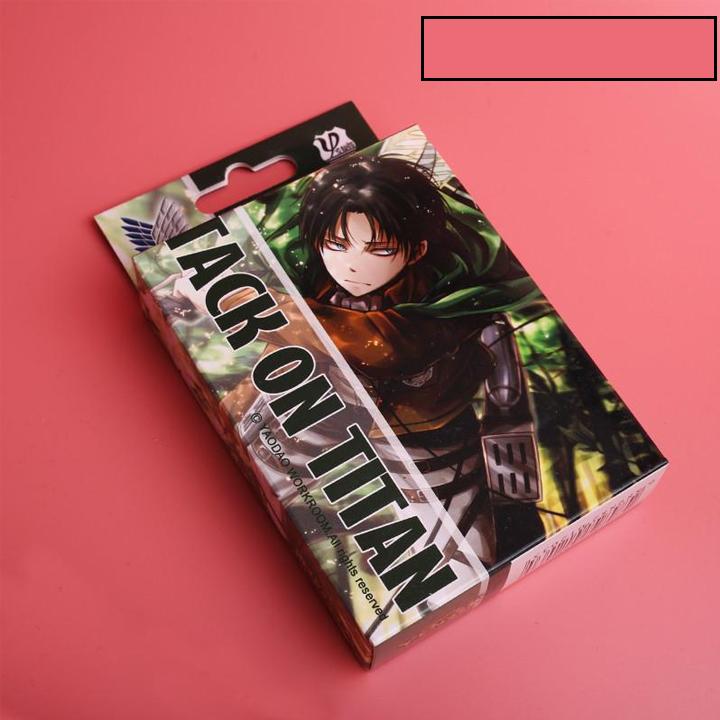 Bộ bài tú lơ khơ Attack on Titan 54 ảnh khác nhau in hình anime manga