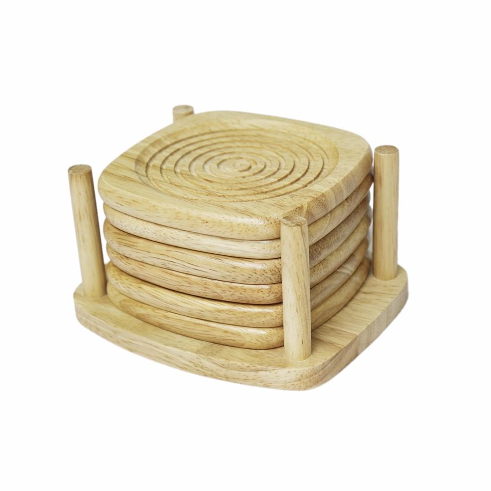 [HCM]Bộ 6 lót ly Gỗ Đức Thành 21171