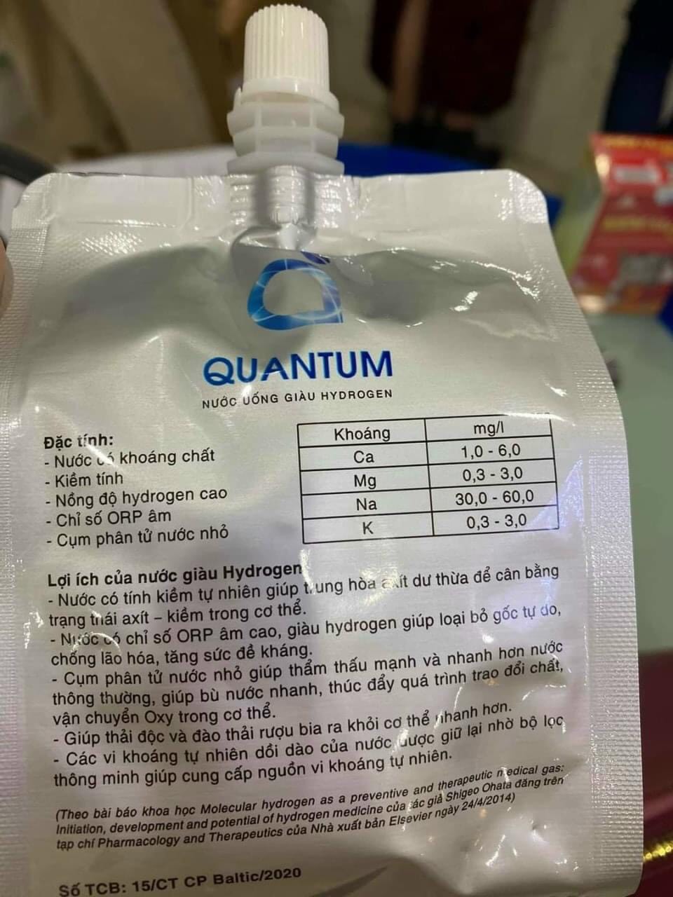 [HCM]Nước khoáng lượng tử giàu hydrogen Quantum