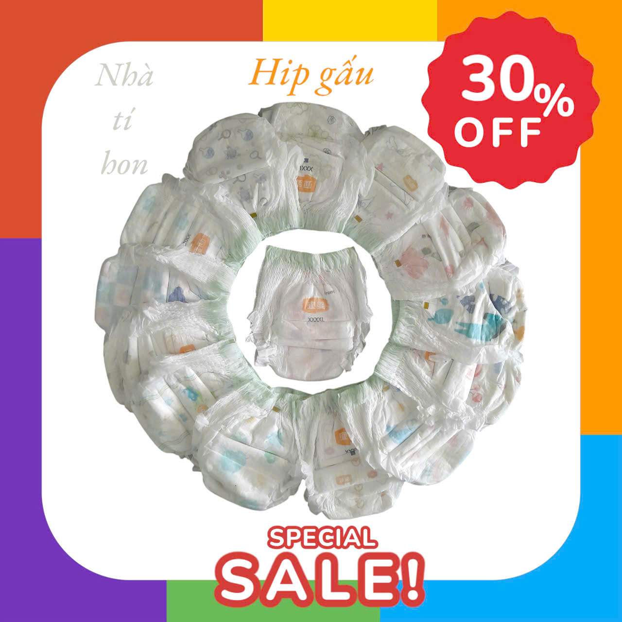 100 miếng Bỉm HP BO tả quần/tả dán hipgip A loại 1