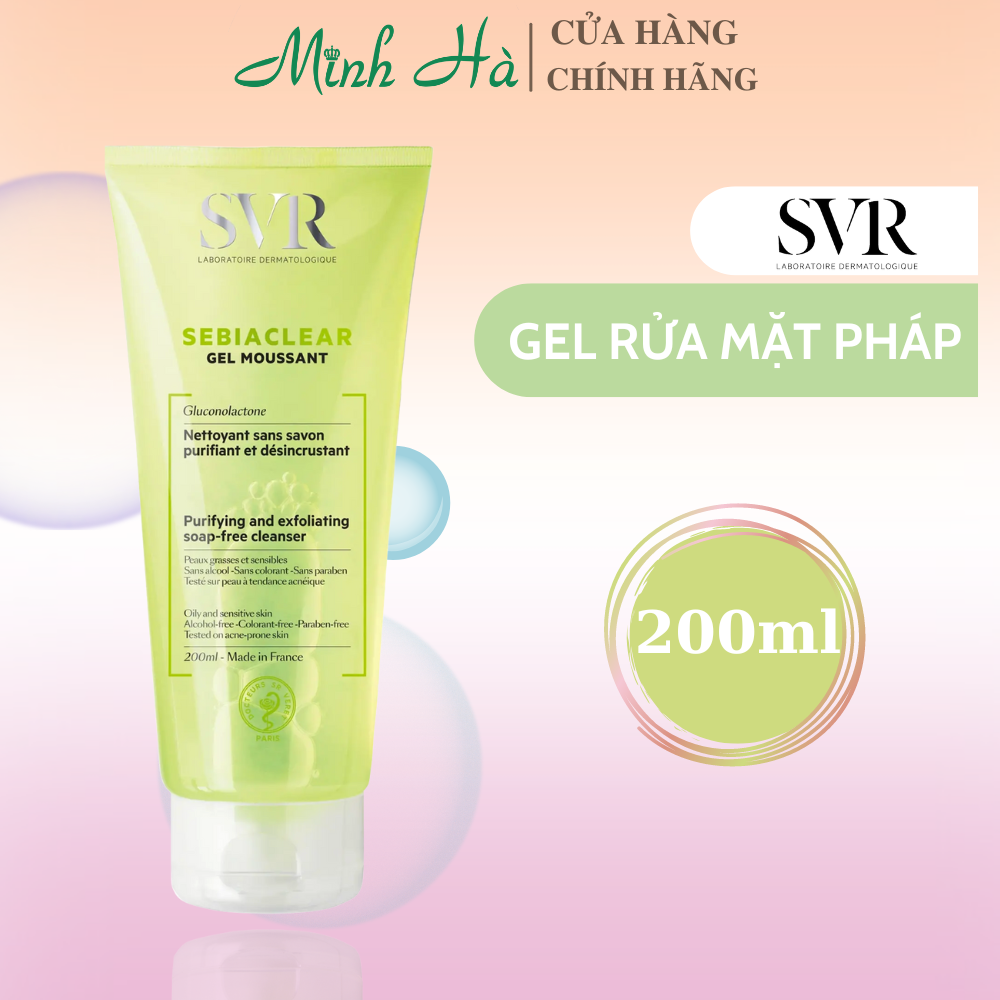 (CTY) Gel rửa mặt SVR Sebiaclear Gel Moussant dành cho da dầu