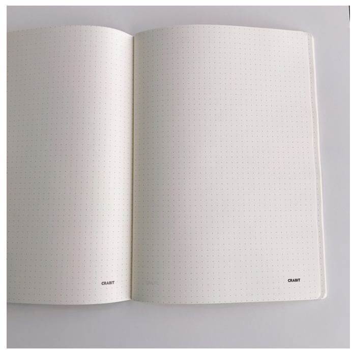 Vở Crabit Dotted Notebook - Vở kẻ chấm bi (Giấy ruột Dot) - Vàng chấm bi
