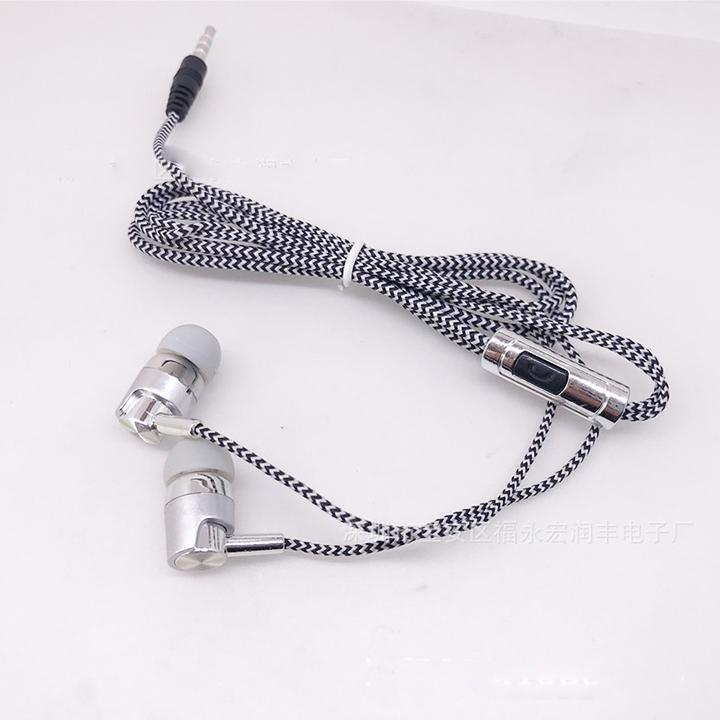 Tai nghe điện thoại có mic dây dù in ear nhét tai kèm míc chống ồn bass ấm