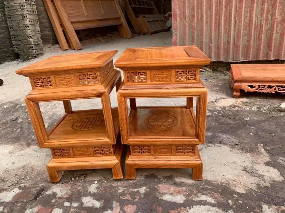 đôn đèn gỗ  hương đá kích thước mặt 30  cao 60 cm