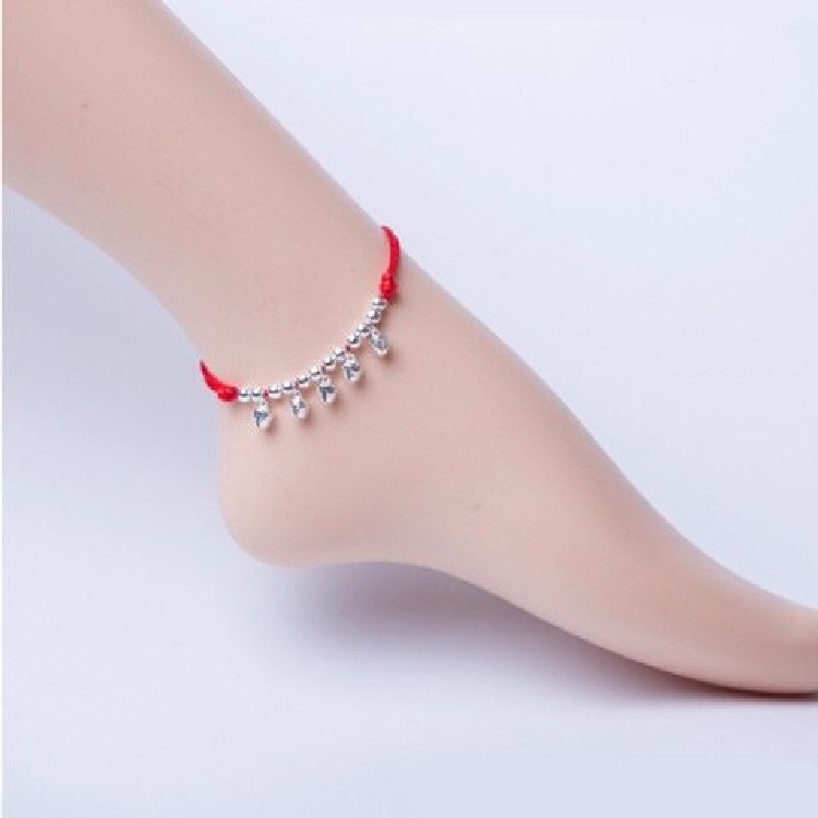 ( 16 Mẫu ) Lắc chân sợi chỉ đỏ may mắn