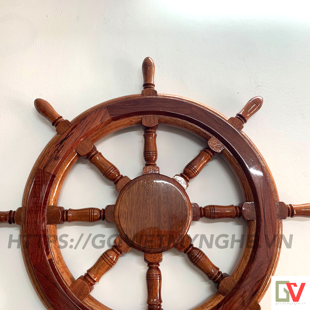 Vô Lăng Tàu Gỗ Trang Trí Ø60cm (Không Đồng Hồ)