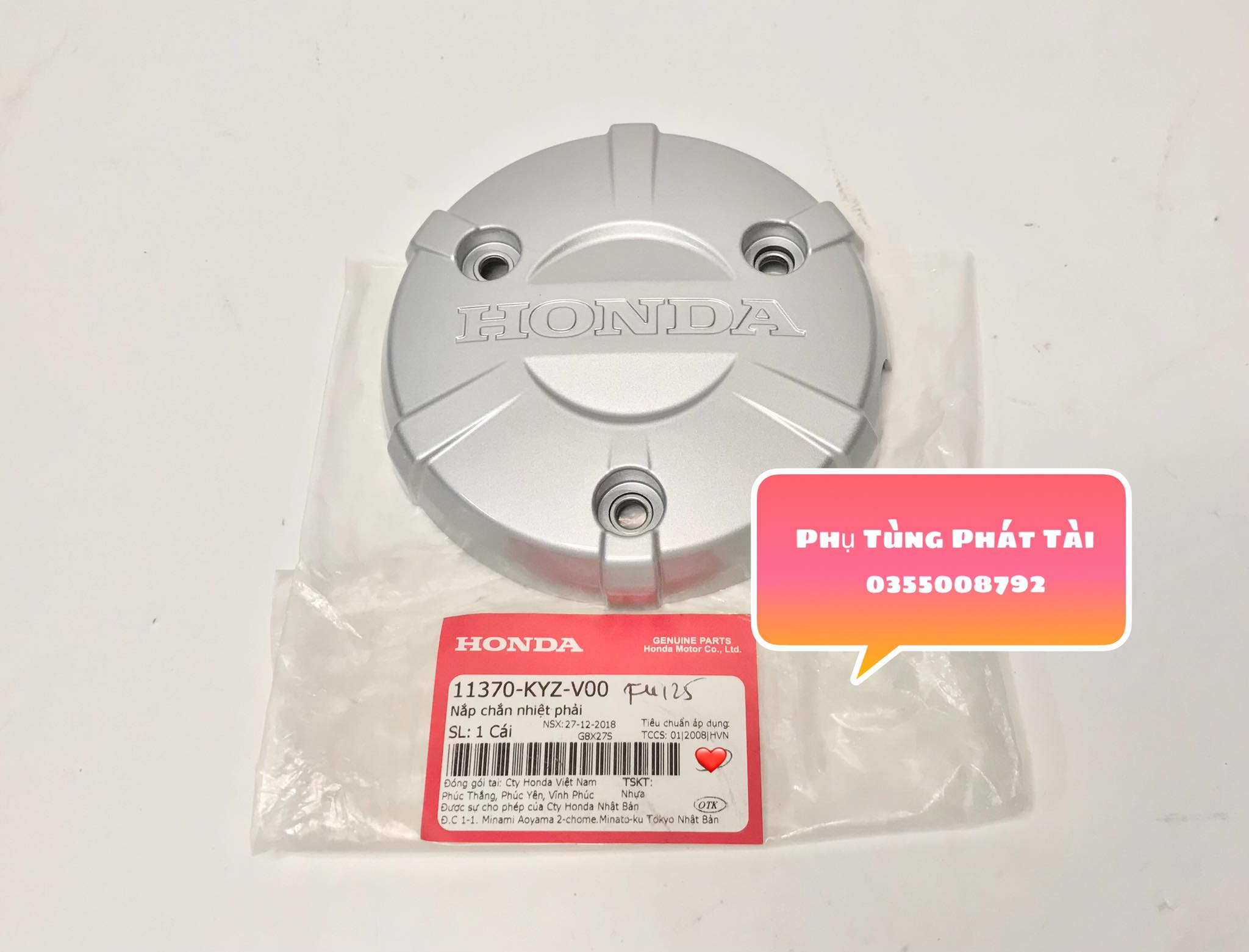 Nắp chụp lốc nồi future 125 mập - future led màu trắng chính hãng honda