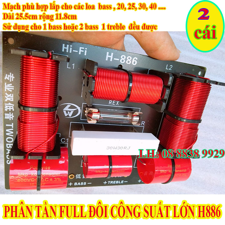 Phân tần full đôi công suất lớn h886 - giá 2 mạch