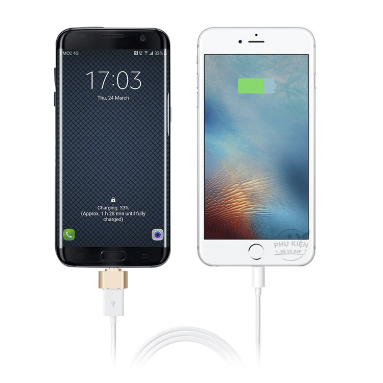 [HCM]Đầu chuyển đổi từ USB 2.0 sang Micro USB (Trắng)