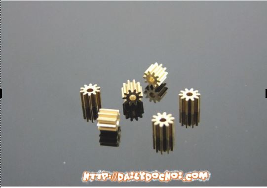 Mẫu bánh răng đồng 8 răng trục 2mm bền bỉ giá rẻ