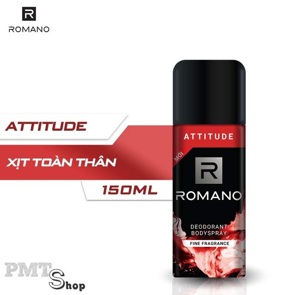 [HCM]Xịt Khử Mùi Romano Attitude 150ml