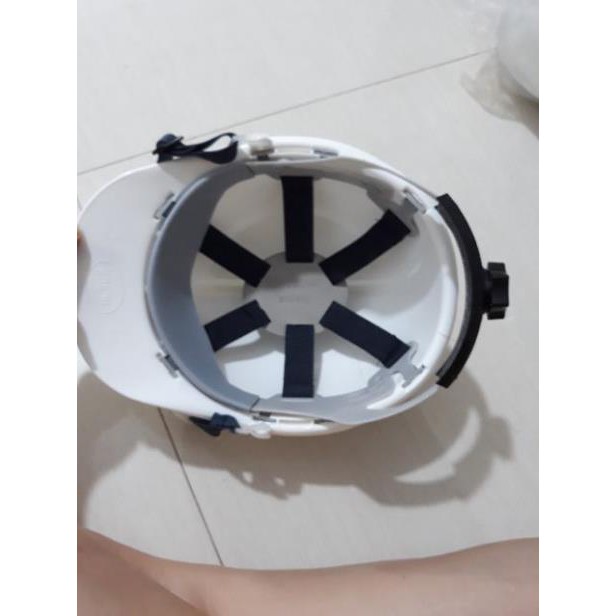 Mũ bảo hộ thùy dương núm vặn màu trắng