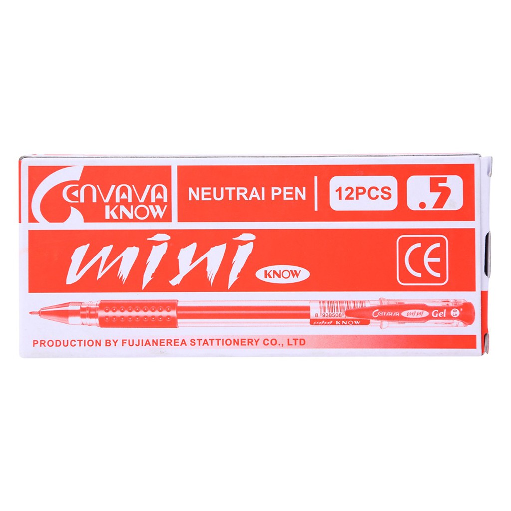 hộp viết mini mực đỏ 12 cây