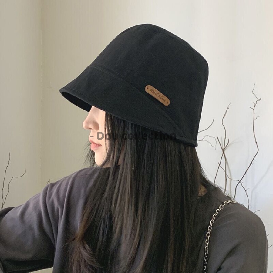 Mũ bucket unisex retro trơn phong cách nhật bản - chất liệu cotton - handmade - mã nv045