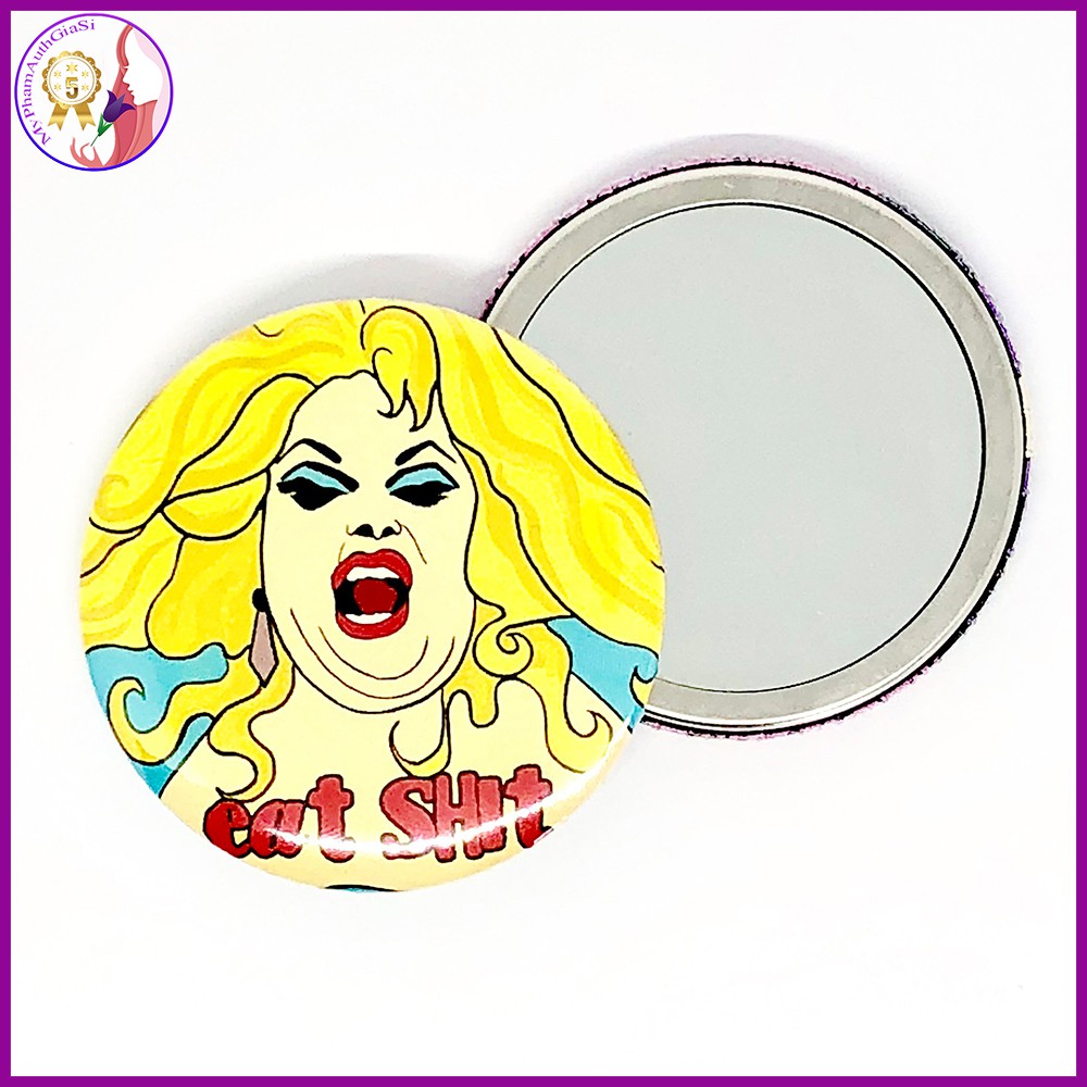[HCM]Gương Trang Điểm Mini HAPPY SMILE Hand Mirror