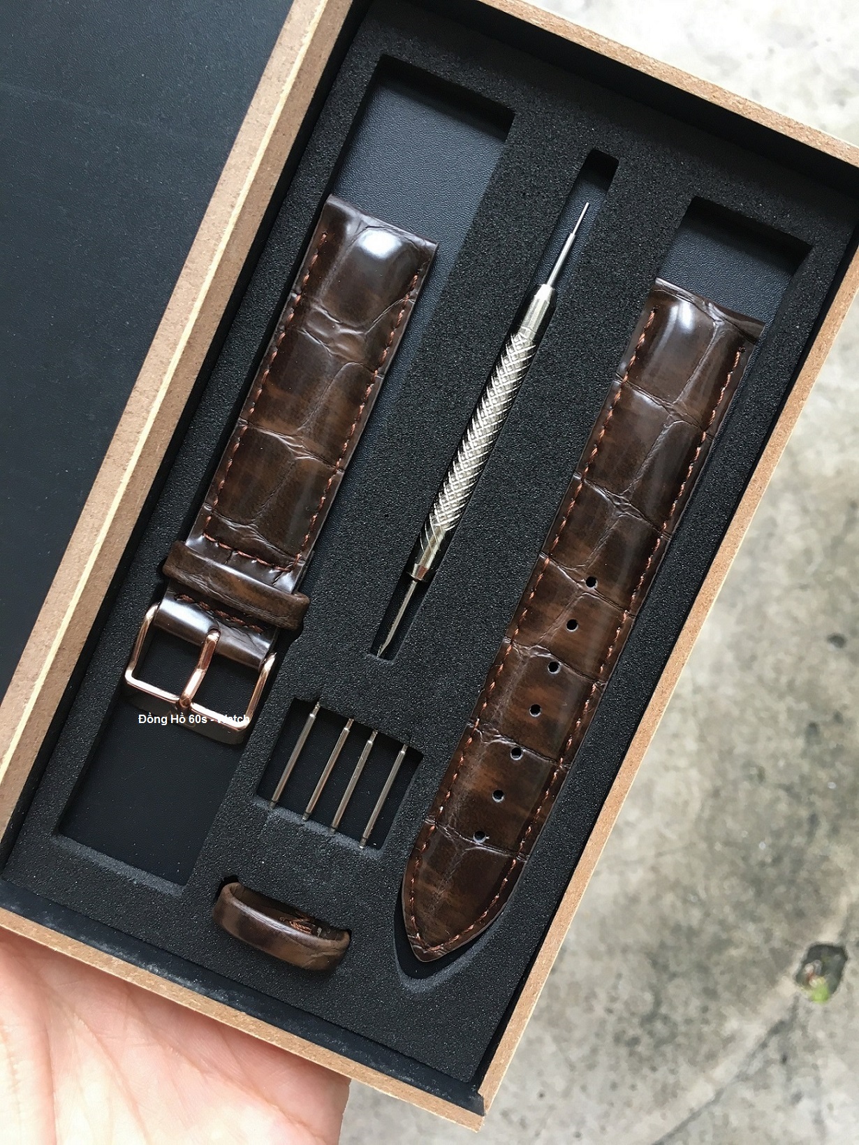 Grained Leather Strap Size 19mm for Dw Watches