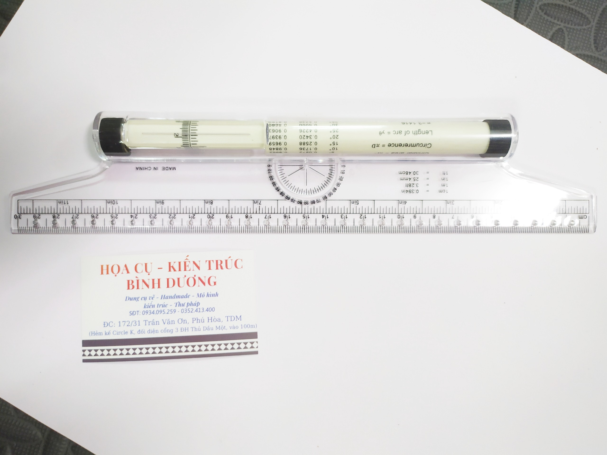 Thước vẽ kỹ thuật, thước lăn, rolling ruller 20cm, 30cm